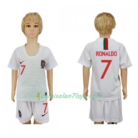 Camisola Portugal Ronaldo 7 Criança 2º Equipamento Mundial 2018 Manga Curta